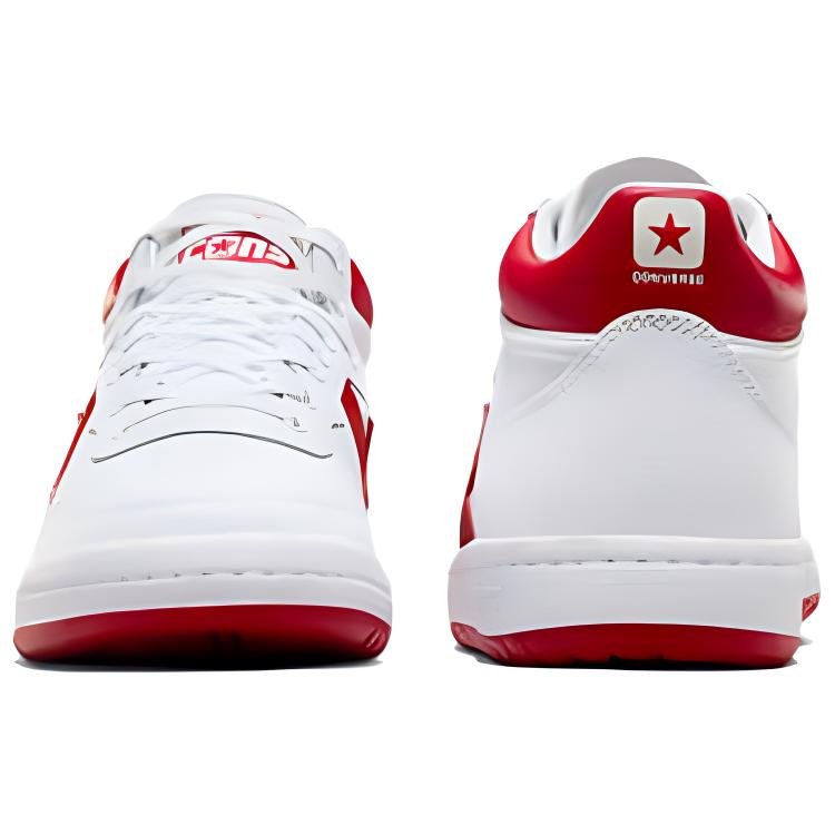 Converse Cons Fastbreak Pro lightweight and comfortable, slip-resistant and wear-resistant, mid-top skate shoes, unisex white red