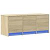 TV Stand with LED Lighting Sonoma Oak Finish 97 X 34 X 40 Cm Particleboard