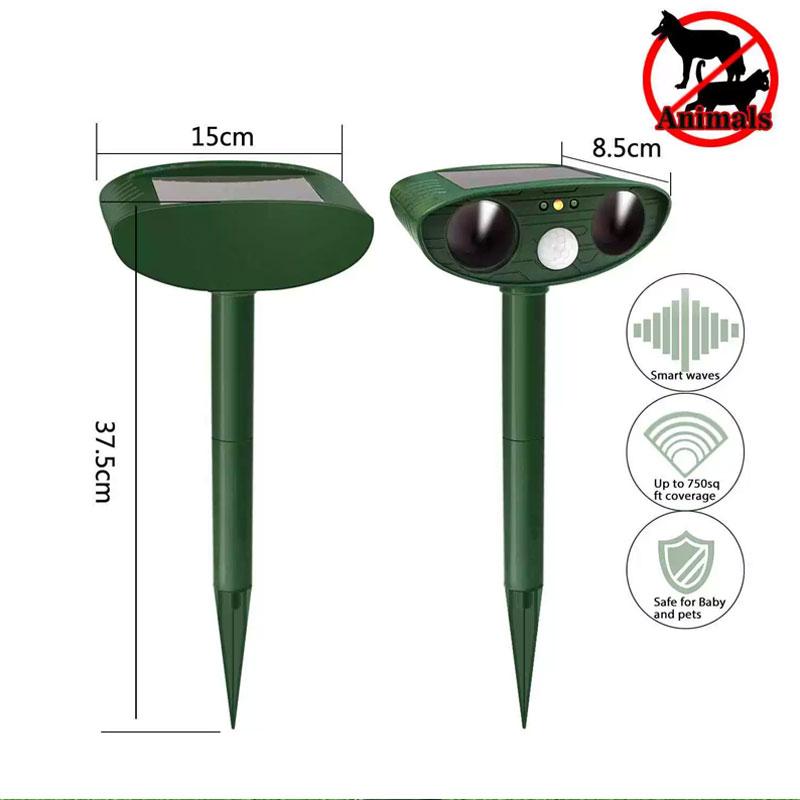 NewUltrasonic Solar Energy Animal Repellent Drive the Cat Away Drive Away Rats Bird Scarer Dog Repellent Device Snake Repellent