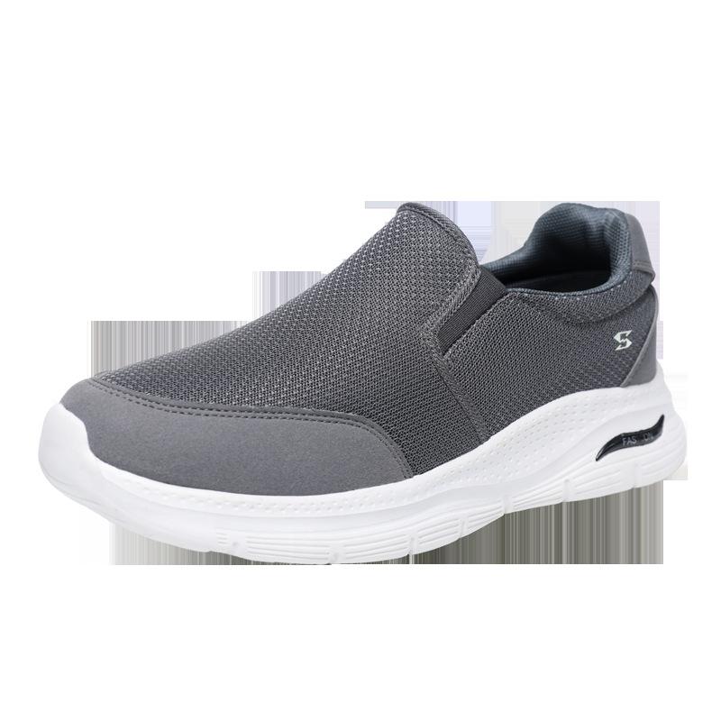 Men's Casual Fly-woven Mesh Cloth Shoes, One-pedal Lazy Versatile Cloth Shoes, Outdoor Casual Walking Soft-soled Men's Shoes
