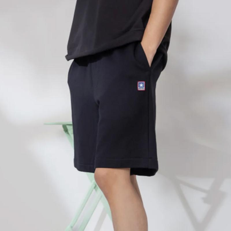 Converse Box Logo French Terry Shorts Black Mcj788 023