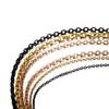 2-5m/Lot 1.2-3.0mm Stainless Steel Necklace Chains Gold Color Bulk Chain for DIY Jewelry Finding Making Accessories Supplies