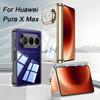 Luxury Plating Clear Soft Case For Huawei Pura X Max Magnetic Phone Hinge Protective Only Back Cover For Huawei Pura X Max Case