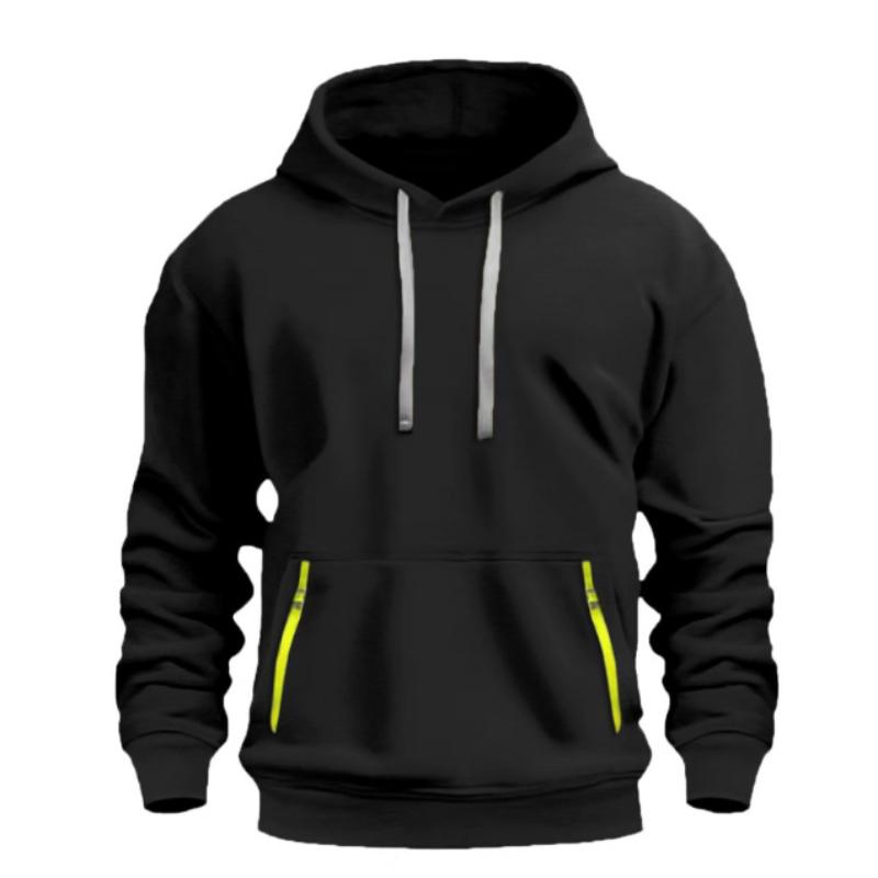 Cloudy and sunny days Men's Hoodie 2025, Casual Sporty Hoodie, Autumn and Winter Top, Arm Pocket Zipper Hoodie S zwart