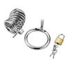 Runyu Metal Stainless Steel Chastity Lock Penis Spiral Collars Confinement Male Private Parts Confinement Restriction SM Sextoy