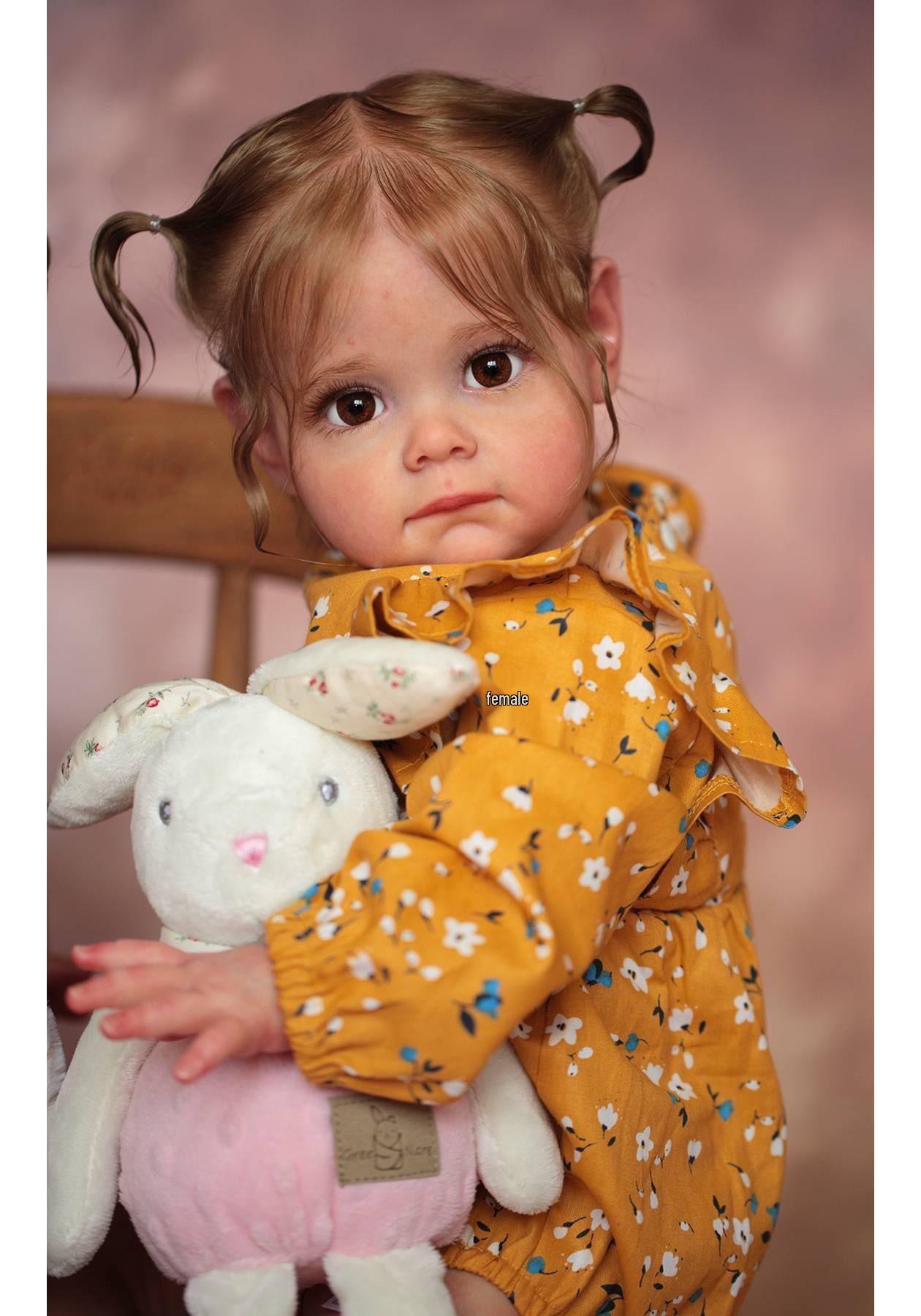 NPK Realistic Reborn Doll Girl - Toddler Maggi 60 cm Cloth Body
