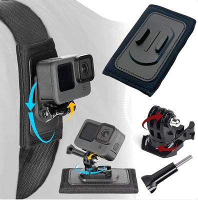 Ryggsäcks Axelrem 360° Roterbart Spänne Snabbfäste för GoPro Hero 12 11 10 9 8 Dji Action 2 Actionkamera Tillbehör