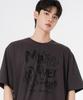 MOZMOZ Ghost Drawing Oversized Short Sleeve T-Shirt Charcoal