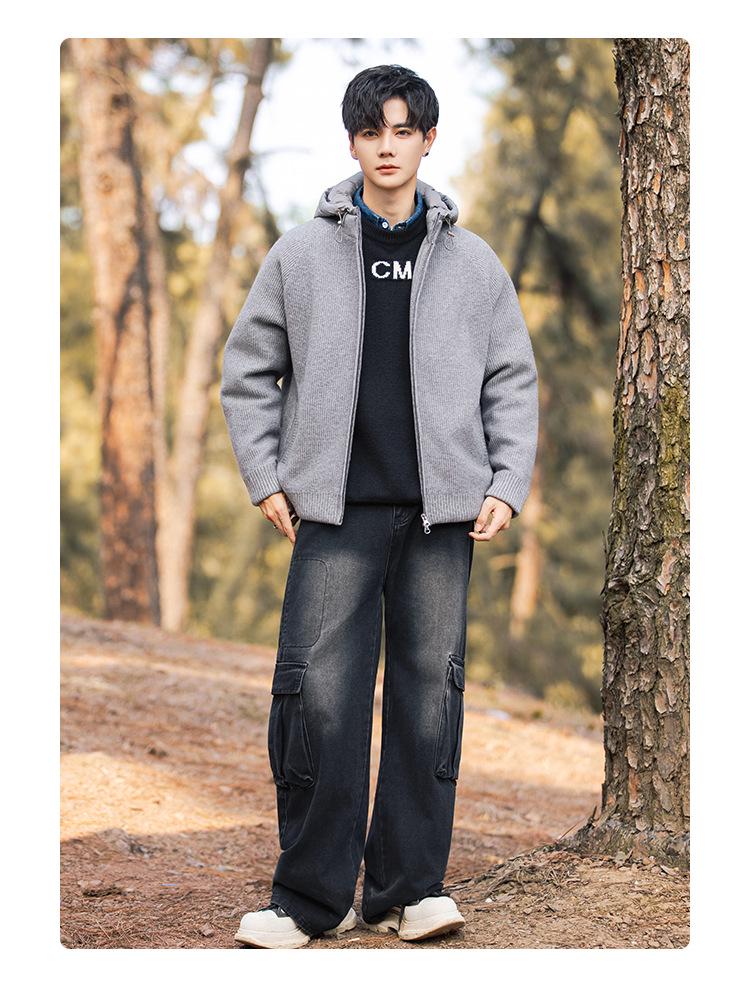 2025 Men's Loose Hooded White Duck Down Jacket - Trendy Casual Winter Knit