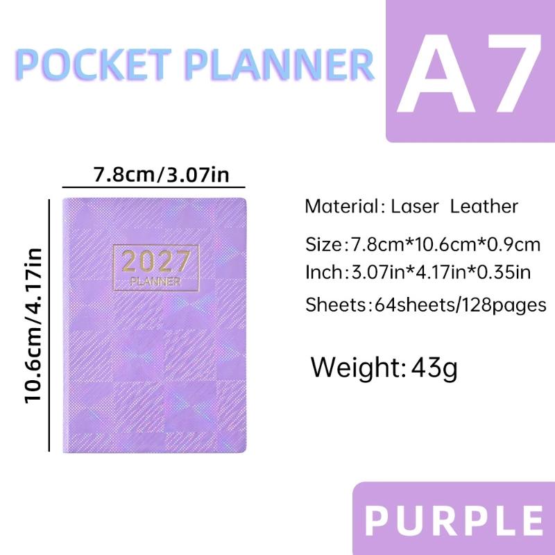 Mini A 7 2027 Agenda Book Pocket With Calendar Appointment Book Daily Planner Notebooks Students