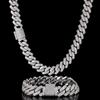 14mm Diamond Zircon Miami Prong Cuban Link Chain For Men Necklace Choker Iced Out Hip Hop Jewelry