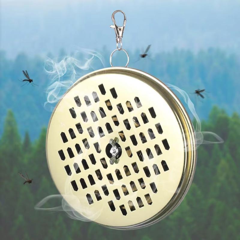 Stainless Steel Mosquito Coil Holder Outdoor Hanging Repellent Box,Anti-Scald Drop-Proof Rack for Summer Camping/Garden Portable