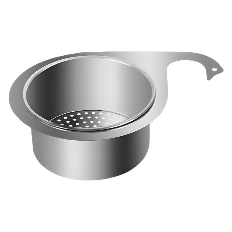 Swan Water Filter Basket, Stainless Steel Sink, Draining Basket, Kitchenware Storage Basket, Hanging Draining Rack, Sink Storage Rack
