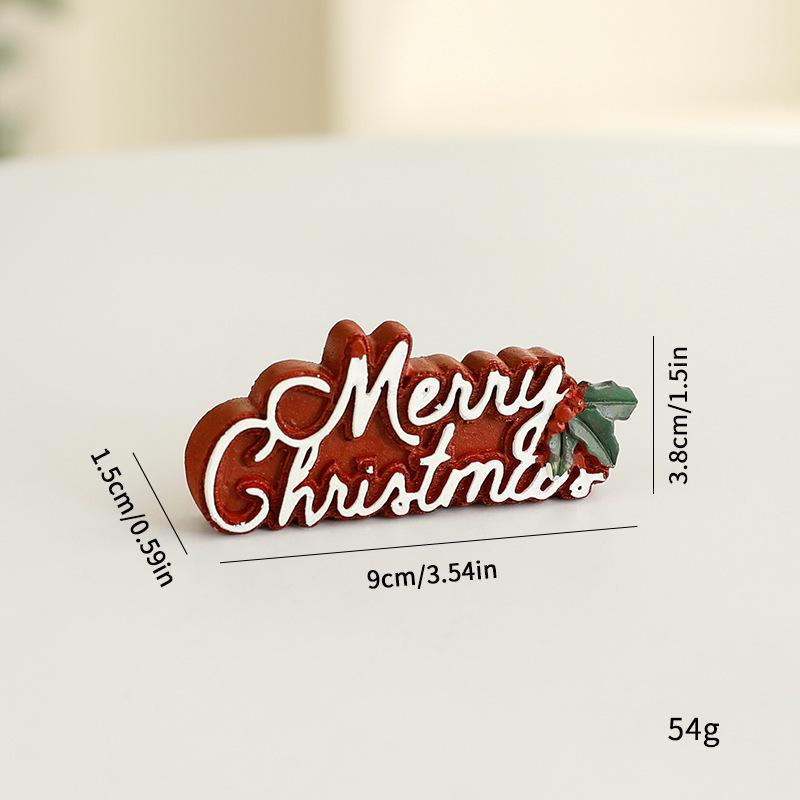 European Christmas Scene Resin Ornament - Small Christmas Tree Decoration.
