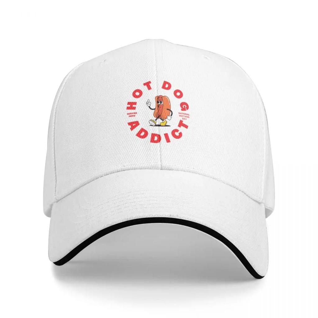 Hotdog addict  National hotdog day Baseball Cap Golf Wear fashionable Women Hats Mens