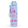 1PC La Club De La Plage French Summer Beach Art 750ml Color Plastic Sports Water Bottle Leakproof Flip Straw Lid Suitable for Sports Office Home Use