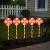 Solar Candy Cane Lights 8-Mode 1200mAh Waterproof Solar Candy Cane Lights Christmas Decor for Pathway Patio Yard Backyard Porch