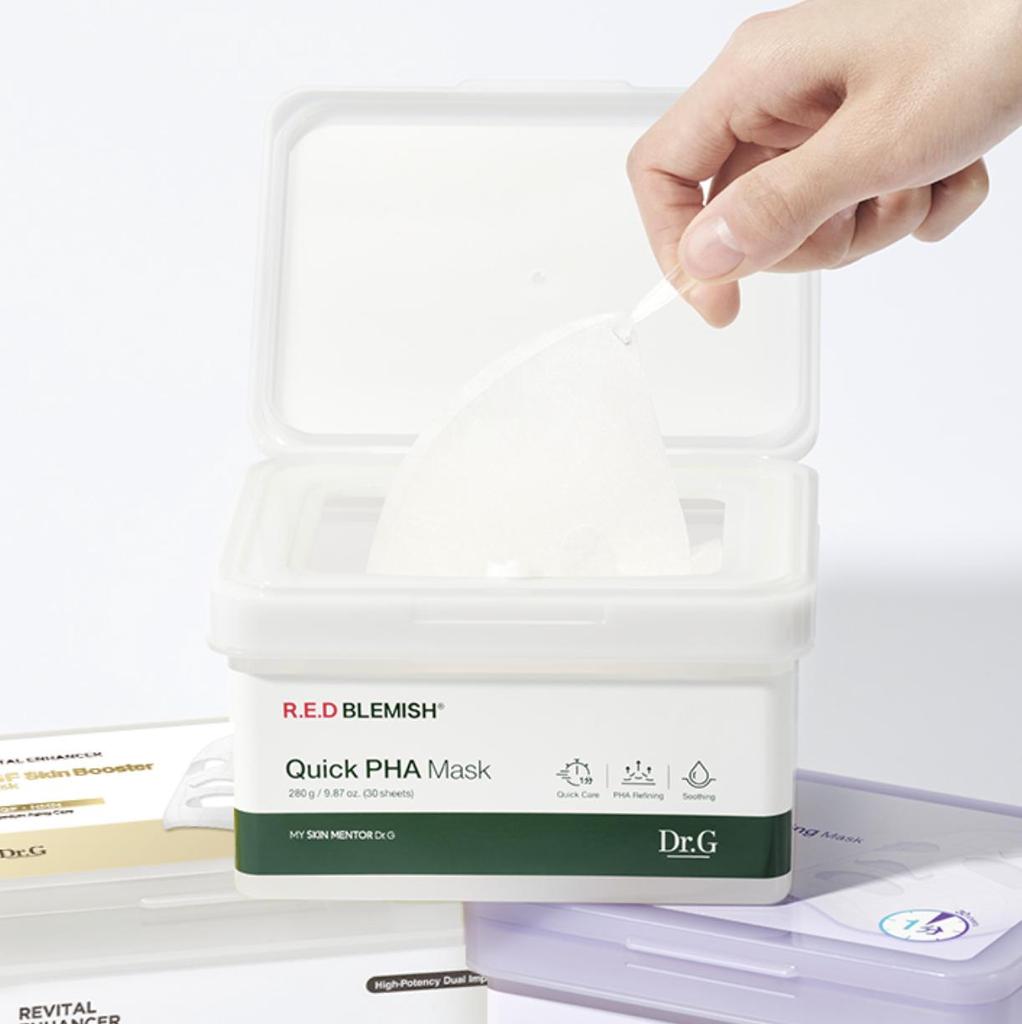 Dr.G Red Blemish Quick PHA Mask Soothing Hydrating 30 Sheets 280g