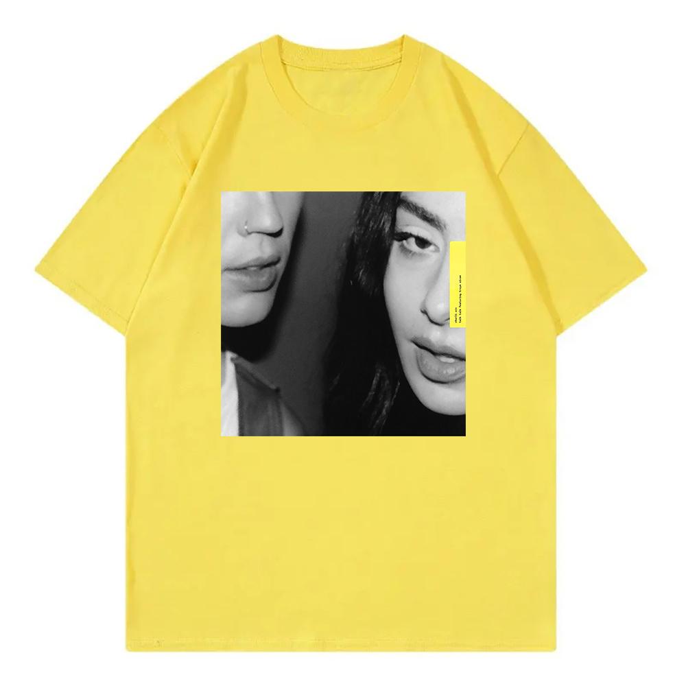 Charli XCX Troye Sivan Talk Talk T Shirt Brat Women Clothing Harajuku T-Shirt Unisex High Quality Clothes Cotton TShirts Graphic