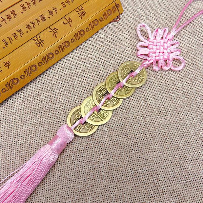 Thai Amulet Feng Shui Yin Yang Rope Knot Money Wealth Success Ancient Coins Buddhist Retro Vintage Protect Charm Talisman Powerful Health Luck Jewelry