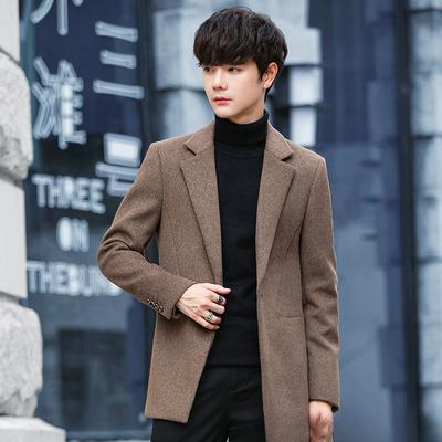 Manteau Manteau en Laine Court Coupe Slim Épaissi Version Coréenne Jeunesse Velours Nizi Trench Tendance Hiver