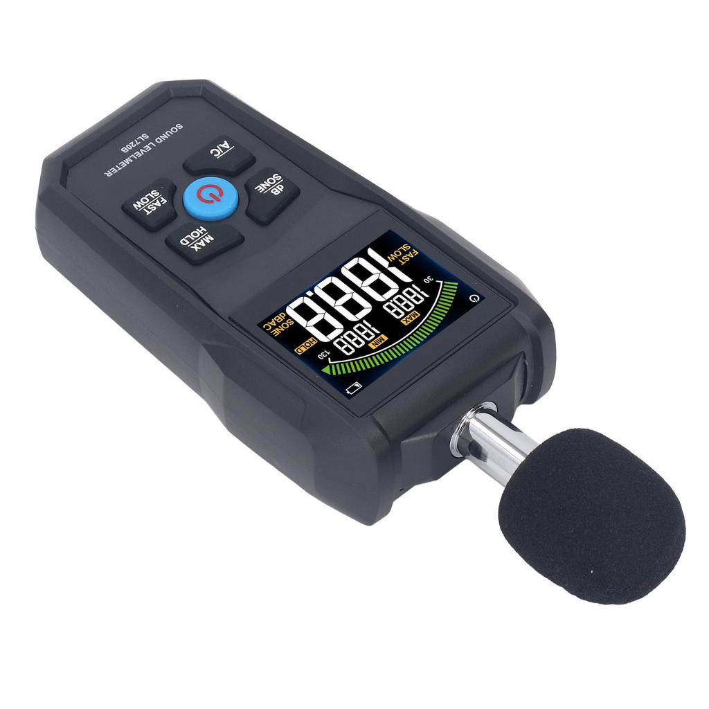 Geräuschmessgerät 30 bis 130dB Digitaler Farb-Hintergrundbildschirm Schallpegelmesser
