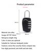 Popular 4-Digit Password Padlock 6-Color Gym Locker Anti-Theft Combination Lock Luggage Travel Safety Lock Zinc Alloy Hardware