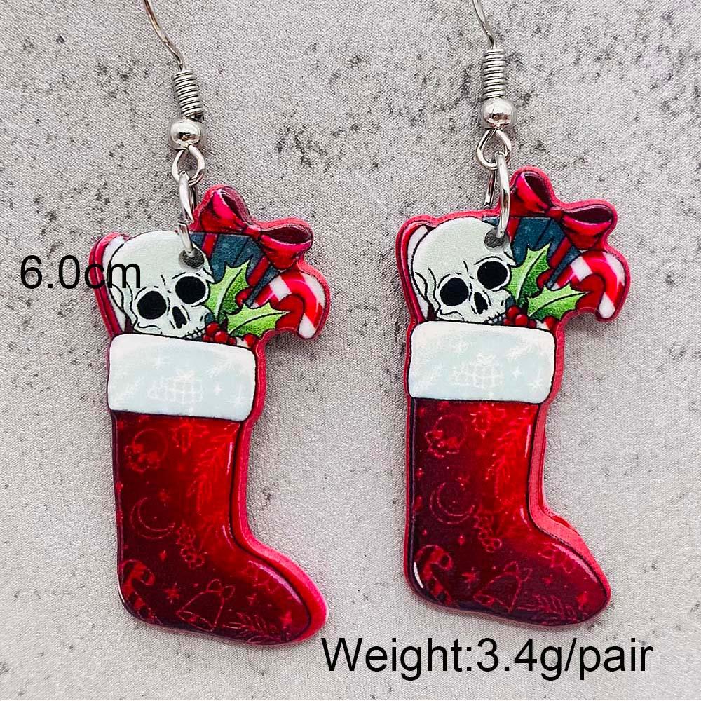 Quirky Holiday Jewelry: Snowman, Candy Cane, and Snowflake Acrylic Christmas Earrings
