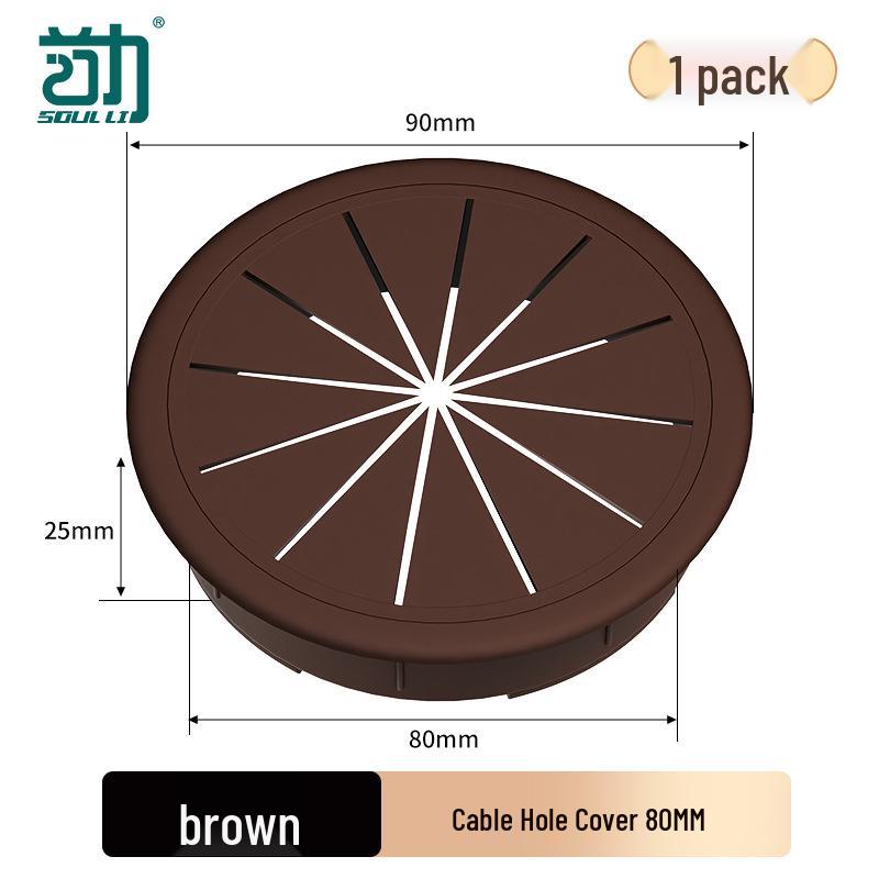 Office Desk Wire Grommet: Decorative Cover for Cable Management (50mm)