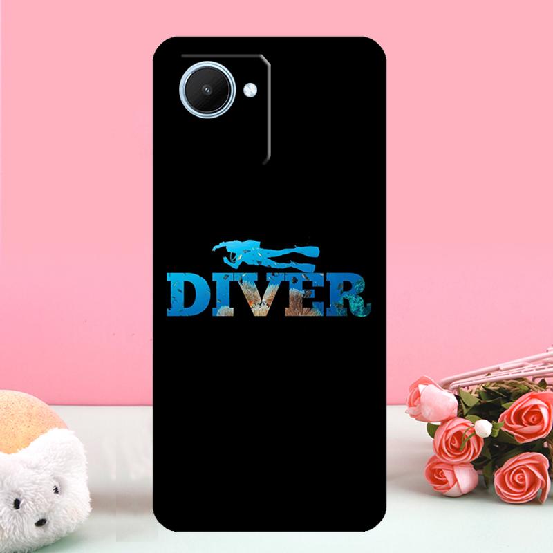

Scuba Diver Diving For Realme C61 C67 C75 C63 C71 C55 C51 C65 C53 GT6 GT7 Pro 10 11 12 13 14 15 Pro Plus Case Realme C65 4G