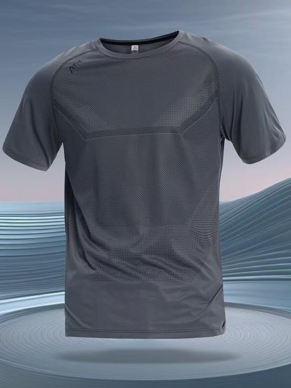 Ice Silk Quick-Dry Men's Running T-Shirt - Lightweight, Breathable Short Sleeve for Summer Sports & Fitness