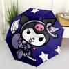 1pc Kuruomi Umbrella Portable Folding Umbrella Iron Frame Hole Bone Structure Outdoor Home Umbrella