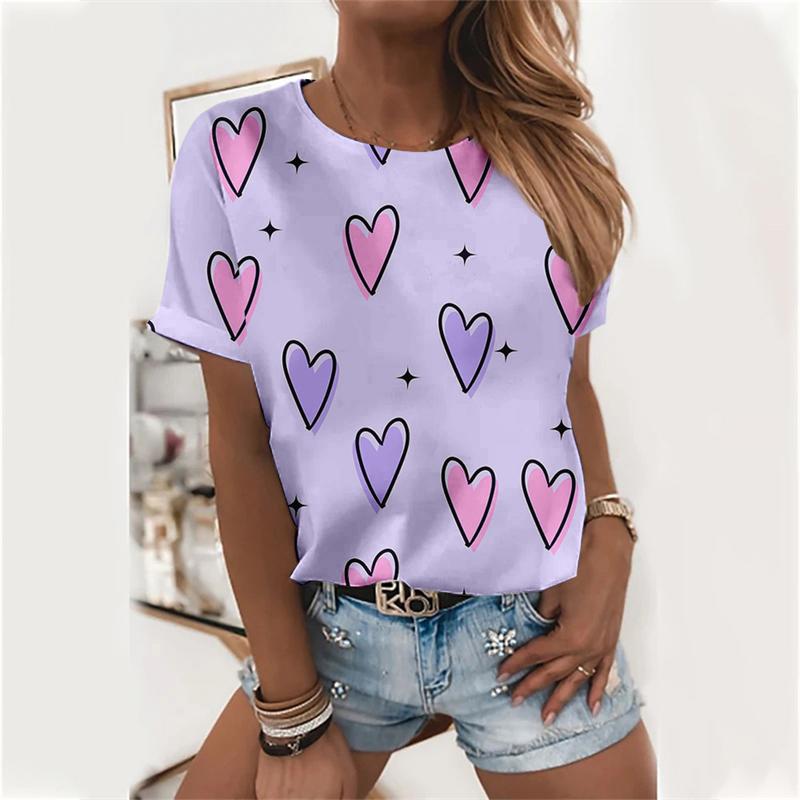 Summer Female Clothing Printed Women's T-Shirt Oversized T-Shirt Youthful Women Clothing Animal Short Sleeve Tees Shirts