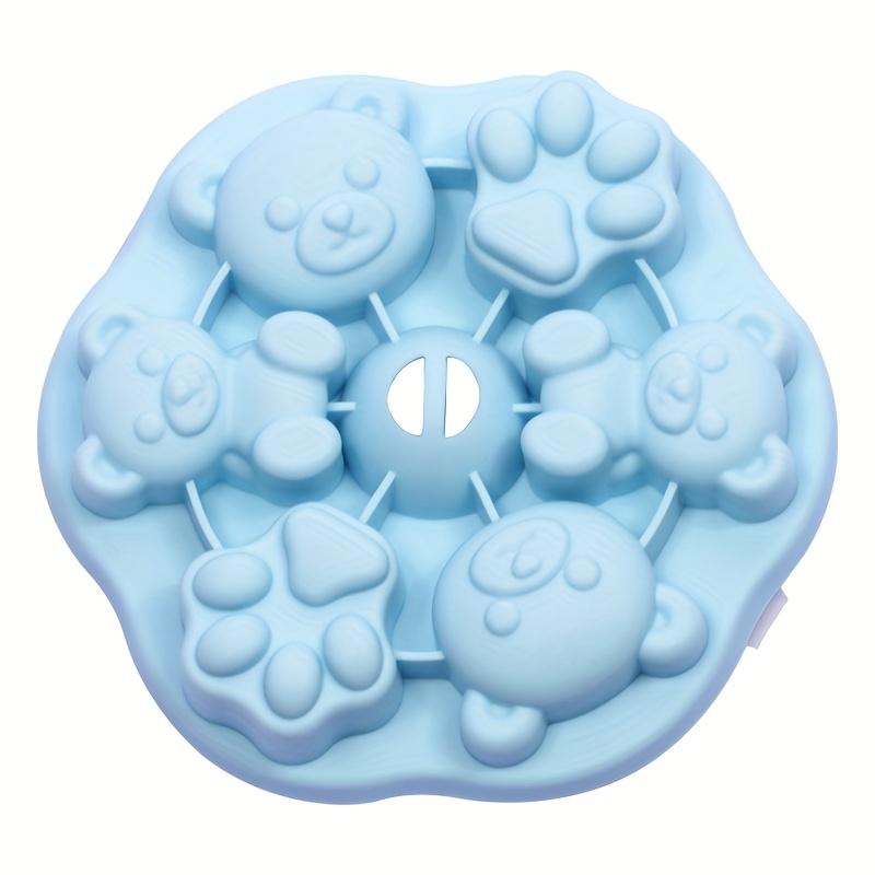 Silicone Covered Bear Ice Cream Jelly Mold - Manual, Oval Shaped Kitchen Tool for Steamed Cakes, Ice Cubes, and Supplementary Food