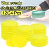 12/24Pcs Car Foam Sponge Wax Applicator Cleaning Detailing Pads Wax Soft Sponge Cleaning Accessories Dust Remove Auto Care Polishing Pad