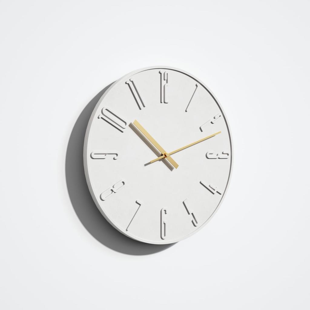 TAHITICA Wall Continuous Second Wall Grandfather Nordic Room Living Room Housewarming Stylish Hook Included Clock, Cement, Hand, Silent, Clock, Clock,