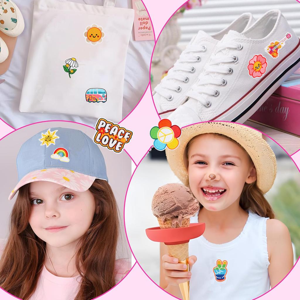 New Art Butterfly Embroidery Cloth Sticker Computer Embroidery Label Cartoon Zhang Zai Sun Embroidery Sticker Bus