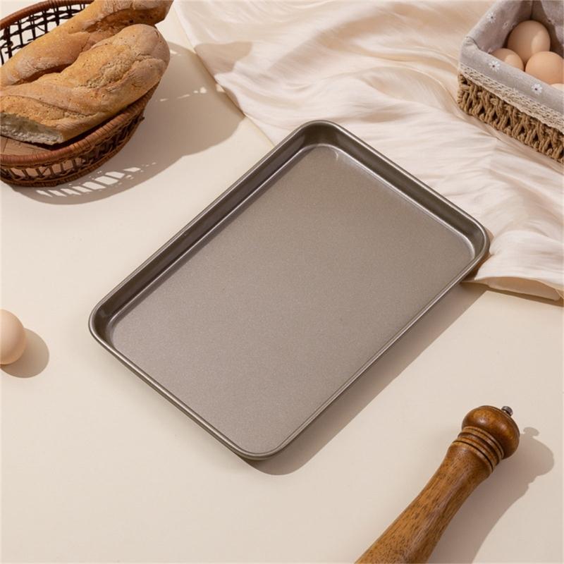 Restaurant Rectangular Carbon Steel Baking Tray Nonstick Pan Sheet Oven Safe Even Heat Distribution For Perfect Cooking