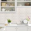 2Pcs Self-adhesive Kitchen Wallpaper Solid Color Waterproof Bathroom Tile Stickers Thickened Oil-proof Wall Decoration Sticker
