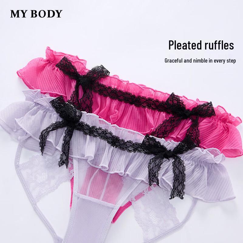 Mybody Women's Seamless Low-Waist Briefs with Bowknot