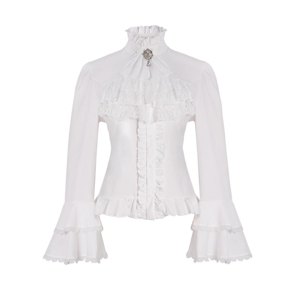 Lolita Retro Gothic Lace Long Sleeve Top for Women