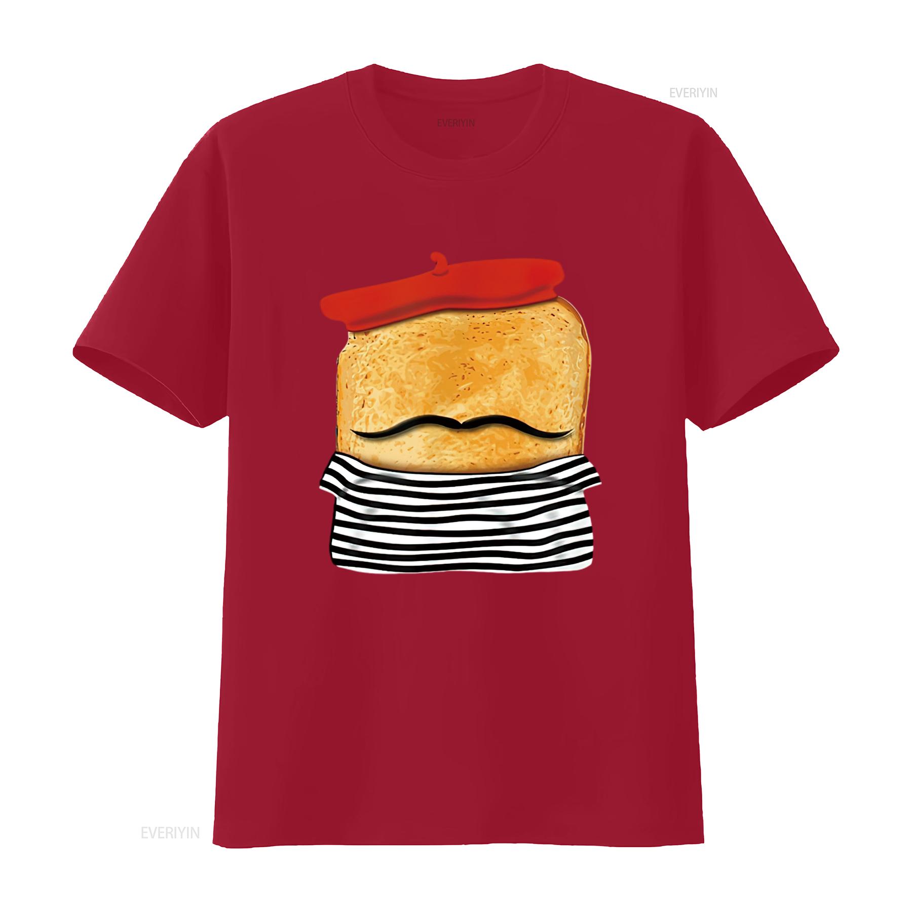 

Womens French Toasted Bread T Shirt Funny Pun Easy Halloween Costume vintage Washed designer clothes streetwear Casual S