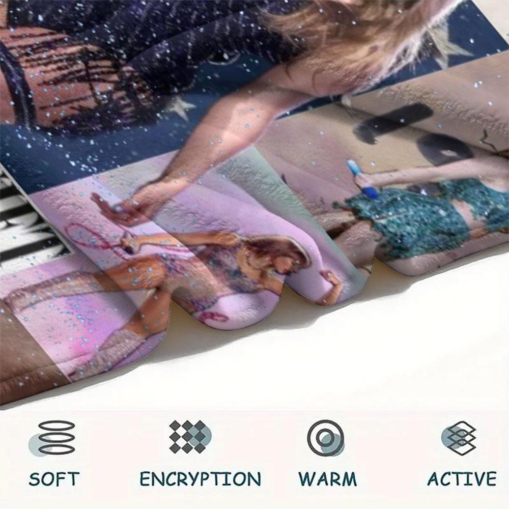 Taylor Swift printing Flannel Blanket Bedroom Sofa Camping Warm blanket Gifts for family and friends-MJ004