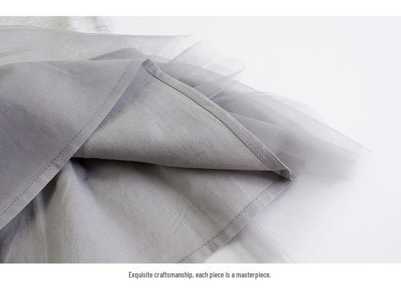 Monster Hunter Kpop Girlgroup Kleid - Cartoon Rüsche, Langarm Netz, Eleganter Prinzessinnenrock