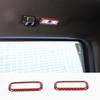 Rear Roof Reading Light Lamp Trim For Ford F150 2015- Red Carbon Fiber ABS