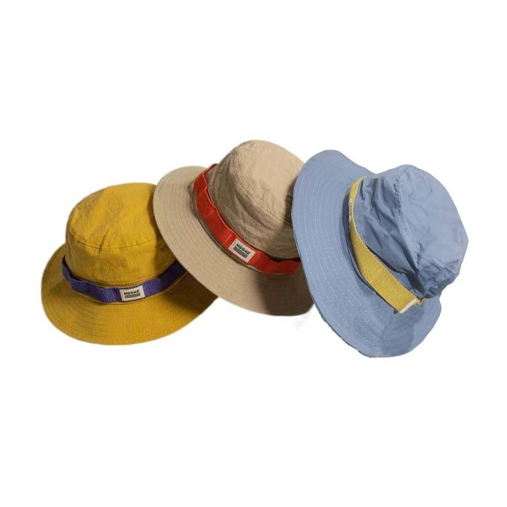 Sun Protection Mountaineering Hat Contrast Color Sun Protection Bucket Cap Fishing
