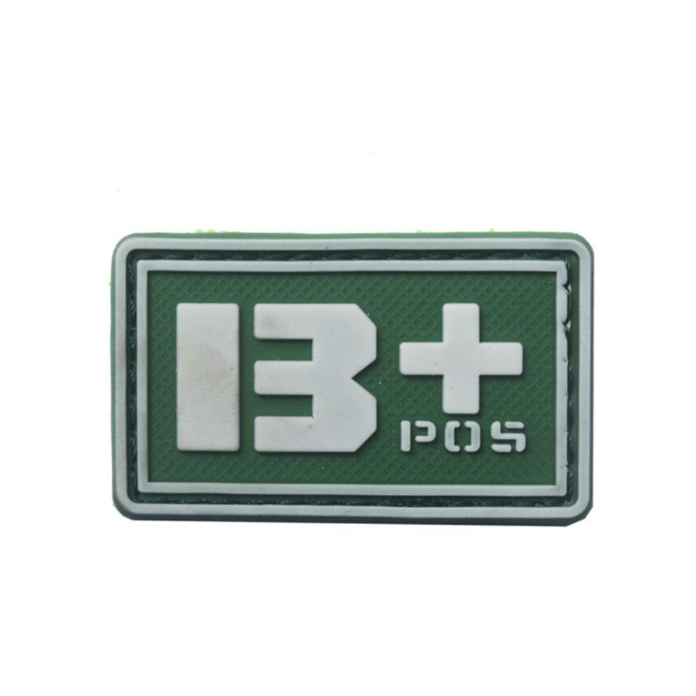 PVC Glue Stamp Blood Type Magic Sticker Embroidered Patch Emergency Armband  Helmet Decoration