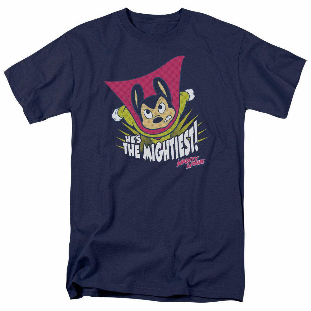 

Темно-синяя футболка унисекс Mighty Mouse The Mightiest Cartoon Merchandise