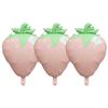 3pcs/6pcs Strawberry Aluminum Film Balloon Birthday Party Supplies Summer Fruit Party Baby Baptism Decoration Balloons