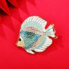Cute Rhinestone Animal Tropical Fish Brooches For Women Clothing Coat Accessries Gifts